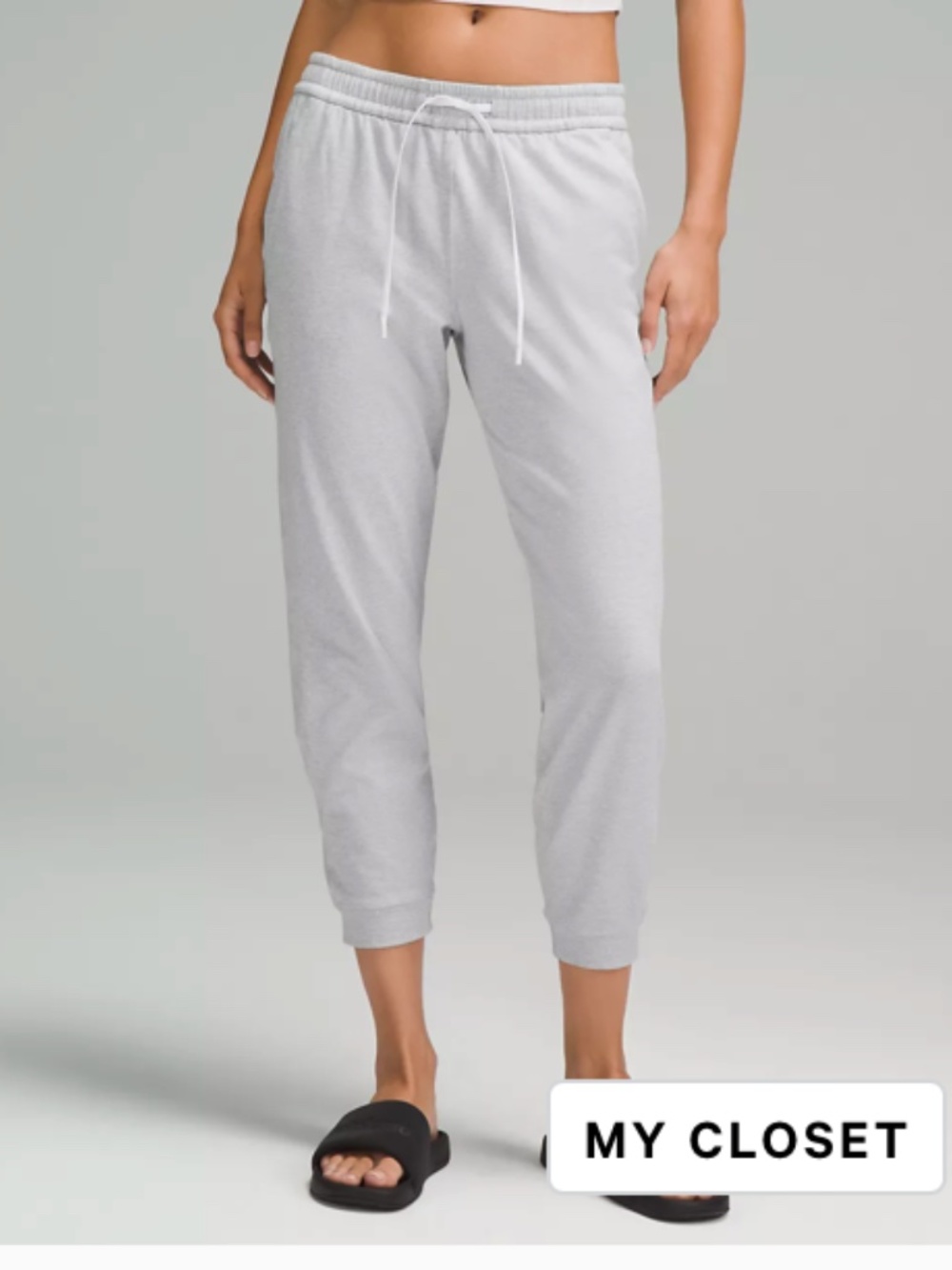 Soft Jersey Classic-Fit Mid-Rise Jogger 7/8 Length